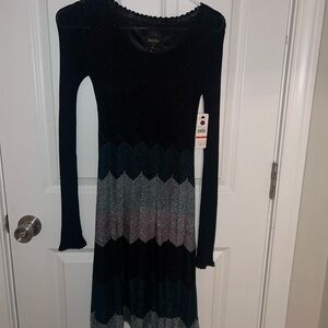 Laundry black and Gray Long Sleeve Dress